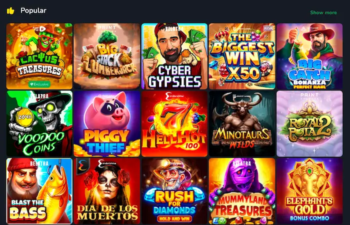 Cactus Casino games